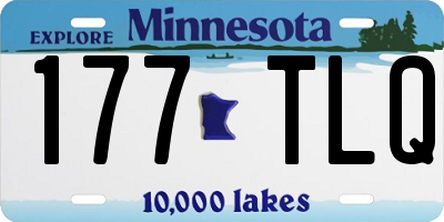 MN license plate 177TLQ