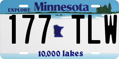 MN license plate 177TLW