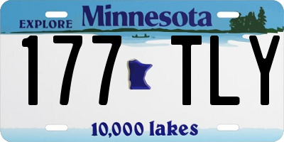 MN license plate 177TLY