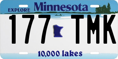 MN license plate 177TMK