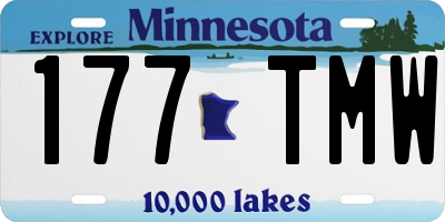 MN license plate 177TMW