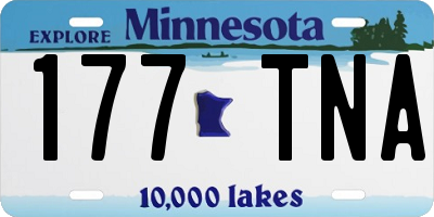 MN license plate 177TNA