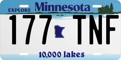 MN license plate 177TNF