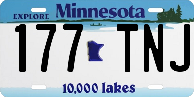 MN license plate 177TNJ