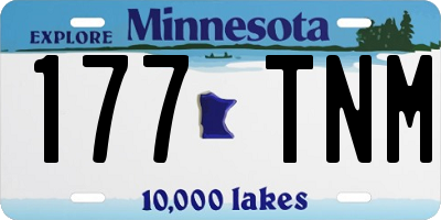 MN license plate 177TNM