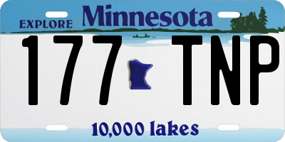 MN license plate 177TNP