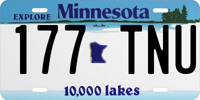 MN license plate 177TNU