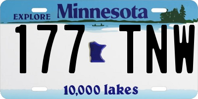 MN license plate 177TNW