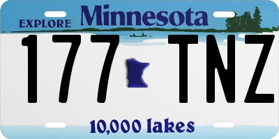 MN license plate 177TNZ