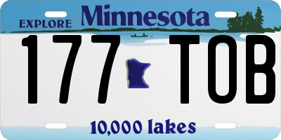 MN license plate 177TOB
