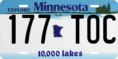 MN license plate 177TOC