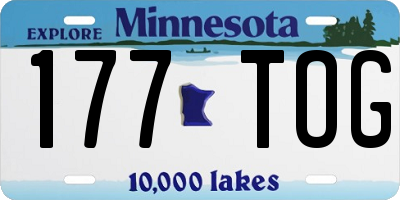 MN license plate 177TOG