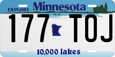 MN license plate 177TOJ