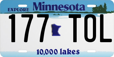 MN license plate 177TOL