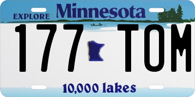 MN license plate 177TOM