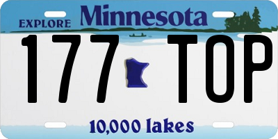 MN license plate 177TOP