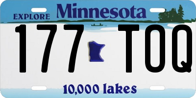 MN license plate 177TOQ