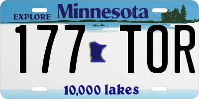 MN license plate 177TOR