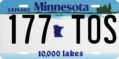 MN license plate 177TOS