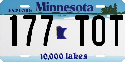 MN license plate 177TOT