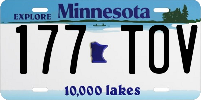 MN license plate 177TOV