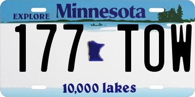 MN license plate 177TOW