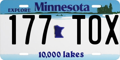 MN license plate 177TOX
