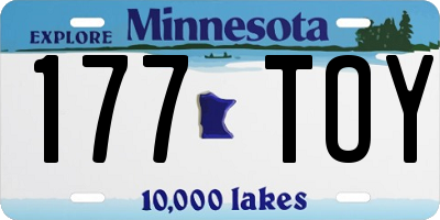 MN license plate 177TOY