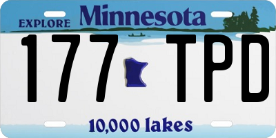 MN license plate 177TPD