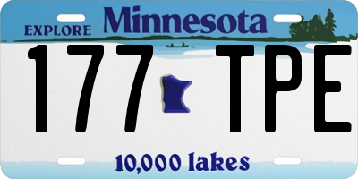 MN license plate 177TPE