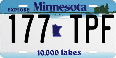MN license plate 177TPF