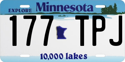 MN license plate 177TPJ