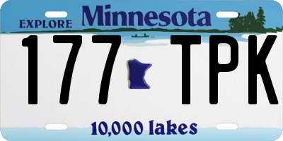 MN license plate 177TPK