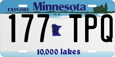 MN license plate 177TPQ