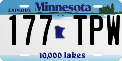 MN license plate 177TPW