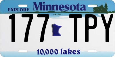 MN license plate 177TPY