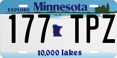 MN license plate 177TPZ