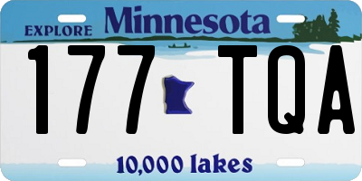 MN license plate 177TQA
