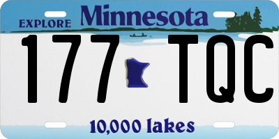MN license plate 177TQC