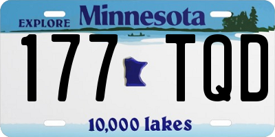 MN license plate 177TQD