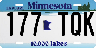 MN license plate 177TQK