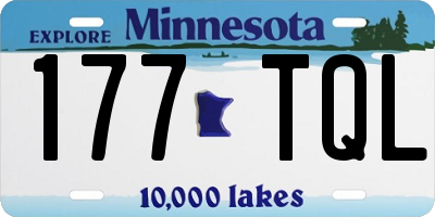 MN license plate 177TQL