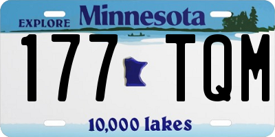 MN license plate 177TQM