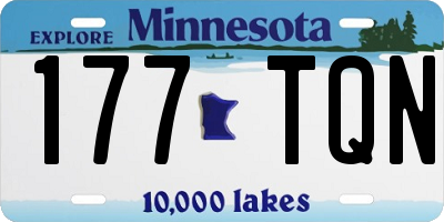 MN license plate 177TQN