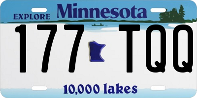 MN license plate 177TQQ