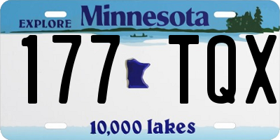 MN license plate 177TQX