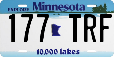 MN license plate 177TRF