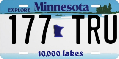 MN license plate 177TRU