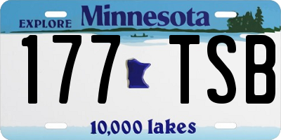 MN license plate 177TSB