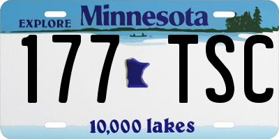 MN license plate 177TSC
